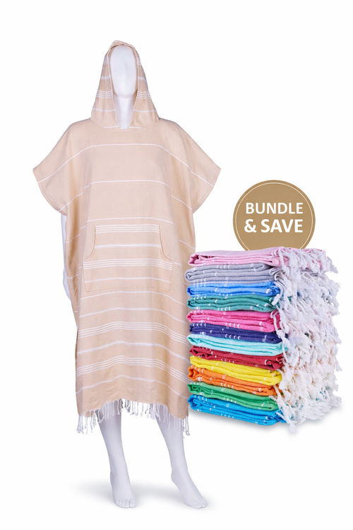 2 x Turkish Ponchos 2 x Turkish Towels