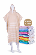 4 x Turkish poncho 4 x Turkish Towel