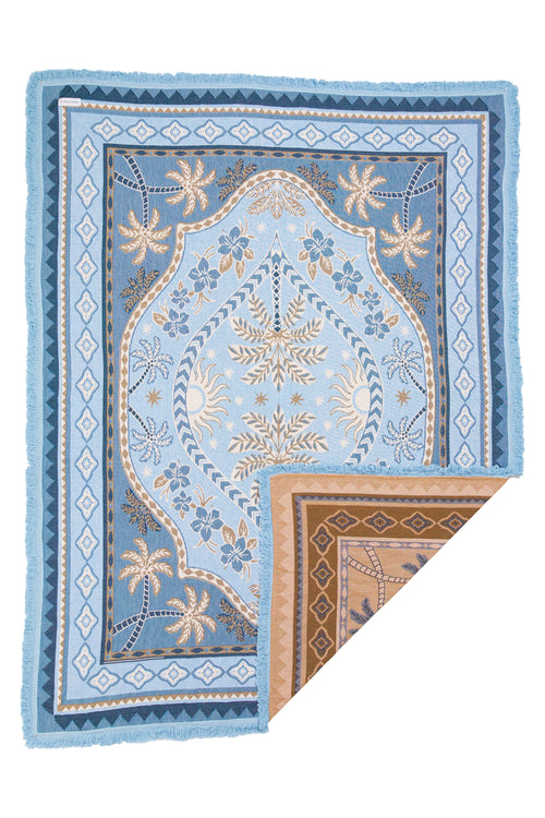 Sky Blue Throw Rug