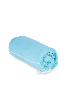 Sea Green Hooded Turkish Towel Poncho