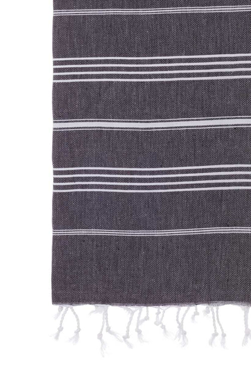 Turkish Towel Co Black Turkish Towel 100% Cotton