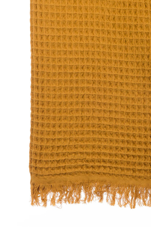 Waffle Mustard Turkish Towel