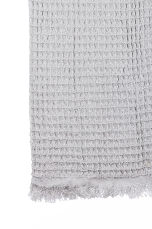 Waffle Pearl Grey Turkish Towel