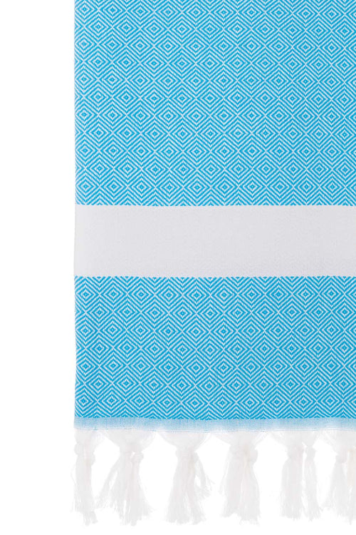 Turkish Towel Co Diamond Turquoise 