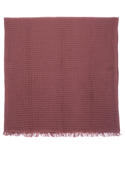 Waffle Maroon Turkish Towel