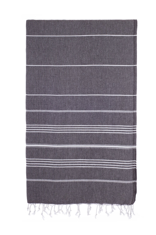 Turkish Towel Co Black Turkish Towel 100% Cotton