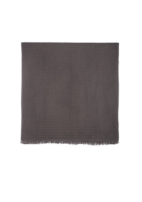 Waffle Charcoal Grey Turkish Towel