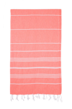 Turkish Towel Co Coral Turkish Towel 100% Cotton Buy Online