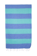 Turkish Towel Co Royal Blue & Sea Green Turkish Beach Towel 